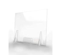 Écran de Protection pour Comptoir de Magasins et Établissements 70x60cm - PET Polycarbonate Transparent de 3mm -ULTRA RÉSISTANT et STABLE - Séparateur pour Écoles et Supermarchés