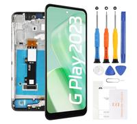 Écran de rechange d'origine pour Motorola Moto G Play 5G 2023 XT2271 XT2271-5 6,5 pouces LCD écran tactile numériseur Assemblée avec outils - Noir avec cadre