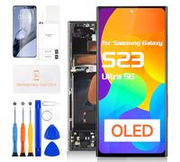 Écran de rechange OLED pour Samsung Galaxy S23 Ultra 5G - pour Samsung S23 Ultra LCD Écran LCD pour Galaxy S23 Ultra LCD Digitizer Panneau en verre avec cadre SM-S918B SM-S918U