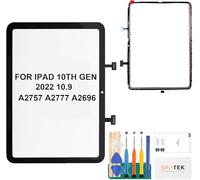 Écran de Rechange pour iPad 2022 10e génération 10,9" Kit de réparation de numériseur pour iPad 2022 10e écran Tactile A2757 Noir (sans écran LCD)