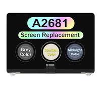 Écran de rechange pour MacBook Air A2681 2022 M2 EMC 4074 MLXW3LL/A MLY33LL/A MLY43LL/A MLY43LL/A MLY03LL/A Panneau d'affichage LCD 2560X1664 (Starlight)