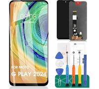 Écran de rechange pour Motorola Moto G Play 2024 - Écran LCD pour Motorola Moto G Play 2024 - Kit de réparation - Noir - Sans cadre