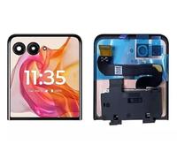 Écran de rechange pour Motorola Razr+ 2024 - Écran LCD pour Moto Razr 50 Ultra XT2451-1 XT2451-2 - Kit de réparation d'écran tactile numériseur (noir)