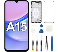 Écran de rechange pour Samsung Galaxy A15 4G/5G avec oreillette haut-parleur, bouton de volume latéral, moteur à vibrations A156U A155F/DSN, écran LCD, numériseur, assemblage complet, kit d'outils de