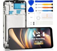 Écran de rechange TFT pour Samsung Galaxy A24 4G Écran LCD pour SM-A245F SM-A245M Écran tactile Digitizer Assemblée Pièces de réparation (avec cadre, noir)