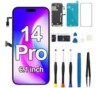 Écran de remplacement pour iPhone 14 Pro avec écouteur capteur de proximité câble flexible 3D tactile LCD écran avant cadre d'affichage numériseur outil de réparation kit A2650 A2889 A2890 A2891 A2892
