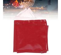 Écran de Rideau de Soudage 5.71x7.68ft 6 Niveaux Guard Polyéthylène Fire Type de Type Flame Écran de Soudage Ignifuge pour L'atelier Utilisation Industrielle Rouge