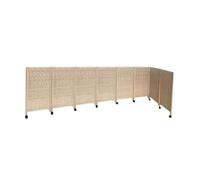 Écran De Séparation avec Roues, Séparateur De Pièce Court À 3-8 Panneaux, Cloison De Séparation De Pièce Autoportante, Peut Être Plié en Formes V/W/L/C(120 x 40cm-8 Panels)
