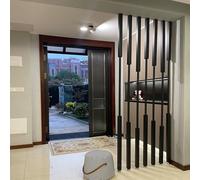 Écran de séparation du Hall d'entrée, 5/8 pièces Poteau de confidentialité de séparateur de pièce, Lattes métalliques Paravent autoportantes pour séparateur d'espace(8pcs-A,150cm/59in/4.9ft)