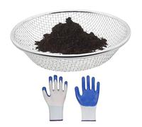 Écran de sol - Robust Garden Desie, Tamis de compost pour jardinage | Tamis en pierre, tamis et terre, outil de jardin léger, tamis de terre antirouille avec un point fin,