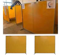 Écran de soudage de rechange, bouclier thermique autoportant avec cadre et ceinture fixe, 3 panneaux, 1,9 x 1,8 m