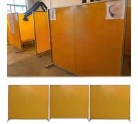 Écran de soudage de rechange, bouclier thermique autoportant avec cadre et ceinture fixe, 3 panneaux, 1,9 x 1,8 m