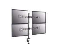 Écran de support pour tableau 13-27 Supports à bras articulé double 4 Moniteurs Vesa Standard Jusqu'à 8 kg