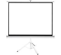 Écran de Support Simple Pliant portatif Mobile, Manuel extérieur intérieur 4K HD ménage Tirez vers Le Bas sans poinçonnage(White Frame,84inch)