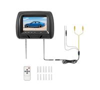 Écran De Surveillance 7 Pouces for Appui-tête Voiture, Commande Audio/vidéo, Télécommande Universelle Multimédia, Entrée AV, Affichage LCD, Coussin(Black)