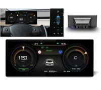 Écran de Tableau de Bord de Voiture IPS 9 Pouces, Affichage Tête Haute pour Modèle 3 2017-2023 Modèle Y 2021-2023, Remplacement du Groupe D'instruments LCD HUD (A)