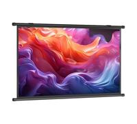 Écran De Toile De Projection, Ecran Videoprojecteur 60 Pouces 4K HD 16:9 Infroissable Vidéoprojecteur Cinéma Domicile Extérieur, Enroulable Deroulant Manuel, Fixation Mur Ou Plafond Écran Idéal(16:9,6