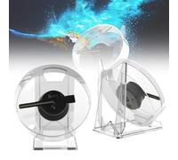 Écran de Ventilateur holographique de Bureau à LED, avec Lecture Audio intégrée/réglage de la luminosité de l'angle, Machine de publicité holographique avec Couvercle Transparent