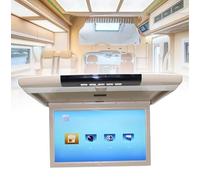 ÉCran De Voiture Mp5 Monté Au Plafond De 17.3 Pouces,Lecteur vidéo 1080p pour voiture,Écran large HD,Prend en charge les formats vidéo MP4/MPG/RM/RMVB/AVI, etc.,Beige