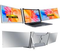 Écran d'extension de moniteur d'ordinateur portable 15,6 pouces, triple écran portable, installation facile pour les ordinateurs portables 15-17 pouces