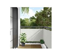 Ecran d'intimité de balcon blanc 300x75 cm PVC, rouleau de clôture, bande de clôture, écran de clôture d'intimité 4005396