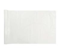 Écran d'intimité de balcon blanc en PVC 400x120 cm avec œillets aluminium, brise-vue occultant résistant UV pour balcon, terrasse, jardin, protection contre vent et regard