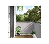 Ecran d'intimité de balcon gris 400x120 cm PVC, rouleau de clôture, bande de clôture, écran de clôture d'intimité 4005493