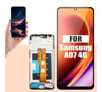 Écran d'origine pour Samsung Galaxy A07 4G - Écran LCD de rechange pour Galaxy A07 SM-A075B - Écran tactile - Pièces de rechange (noir avec cadre) (ne convient pas à 5G)