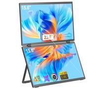Écran double écran portable 15,6 pouces 1080 full HD, luminosité300cd/m²/100% compatible sRGB/VESA, mini HDMI, interface Type C