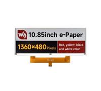 Écran électronique 10,9" (G), affichage E-Ink, 1360 x 480, rouge/jaune/noir/blanc, interface SPI, affichage brut uniquement, sans chapeau pilote (e-Paper 10" (G))