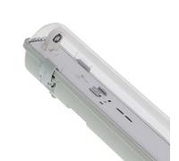 Écran étanche pour tube LED 1200 mm, étanche, idéal pour l'éclairage dans des environnements humides et extérieurs.