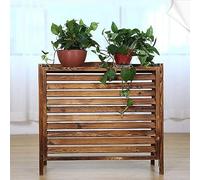 Écran Extérieur Clôture Fenêtre Climatisation Garde-corps Filet En Bois Massif Séparateur D'espace Poubelle Coquille Cachée Climatisation Support Fleur Support (Size : 85x35x75cm)