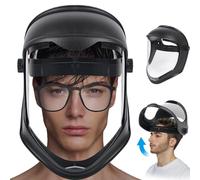 ÉCran Facial Coupe-Vent Anti-BuéE Masque De Protection Facial Masque Complet De Protection Respirant Flippable PC ÉCrans Faciaux RéSistants à La TempéRature D'Impact