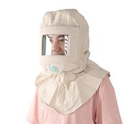 Écran facial de sablage, protection anti-poussière Casque de sécurité intégré Cagoule de sablage pour le sablage