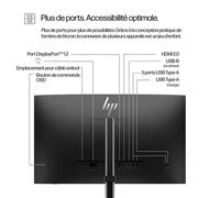 HP 524pf - Pas de support - Series 5 Pro - écran LED - 24" (23.8" visualisable) - 1920 x 1080 Full HD (1080p) @ 100 Hz - IPS - 350 cd/m² - 1500:1 - 5 ms - HDMI, DisplayPort - noir de jais, argent (sup