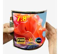Écran flexible incurvé 7,8" FHD 1440 x 1920 AMOLED avec pilote HDMI, moniteur OLED sans boîtier pour bricolage prototype de démonstration (pour tous les systèmes 1920 x 1440)
