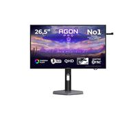 AOC Gaming Moniteur AGP277QKDC 27" Dual Mode W-OLED Dalle, 0.03ms GtG, HDR500 TB, G-Sync Comp. Ajustable en Hauteur, USB Hub(2560x1440@540Hz 1280x720@720Hz HDMI 2X 2.1 DP 1x 2.1) Gris foncé