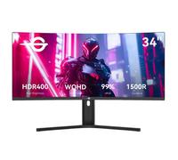 Écran de jeu TITAN ARMY C34A1R 34 pouces,écran incurvé 3440 x 1440 21:9 1500R,taux de rafraîchissement de 165 Hz,99 % sRGB, HDR400,MPRT 1 ms,FreeSync et G-Sync, Game+ Assist,faible luminosité bleue