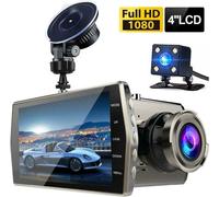 écran Hd de 4,0 pouces Grand objectif triangulaire 6E Car Dash Cam 1080p Vision nocturne Enregistreur de conduite de véhicule