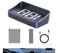 Écran Heads Up pour voiture - HUD pour pare-brise de voiture | Appareil compteur de vitesse avec grand écran, angle réglable, moniteur de tableau de bord, moto, fenêtre avant pour moto, jauge de