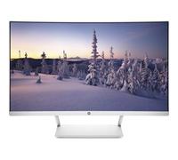 Ecran HP 27" Incurvé Socle panneau Argent vif, Capot arrière : Blanc G