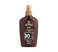 ECRAN® - Huile Sèche Protectrice Bronzage - Haute Protection - Technologie vitEox80 - Vitamine E - Protection UVA, UVB, Lumière Bleue, Coups de Soleil - Protection Solaire SPF 30 - Bronzage naturel