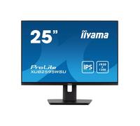 Ecran IIYAMA 25'' IPS 4ms 16:10 1920x1200 VGA HDMI DisplayPort HUB USB (2x2.0) 15cm pied réglable en hauteur Pivot / XUB2595WSU-B5