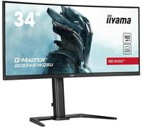 Ecran iiyama, 34" G-Master Red Eagle, VA, Design courbé 1500R, 3440x1440@180Hz, 0.3ms, FreeSync Premium, 500cdm², Speakers, DP, HDMI, USB, réglable en Hauteur, Black Tuner, ecran pc Gamer