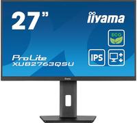 Ecran iiyama Prolite XUB2763QSU-B1 Slim,IPS, 2560x1440@100Hz, 2ms, 350cd, DP/HDMI/USB HUB (2x3.2), Haut-parleurs, FreeSync, i-Style, réglable en Hauteur + Pivot, TCO, Green Product