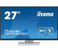 Ecran iiyama T2752MSC-W1, Tactile PCAP, Dalle IPS, 10 Points, 1920x1080, 5ms, 400cd, 1000:1, Haut-parleurs, HDMI/DPort/USB VESA 100x100, revêtement Anti-Empreintes
