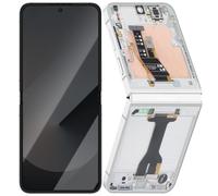 Écran Intérieur AMOLED Complet pour Galaxy Z Flip 6 Service Pack Samsung Blanc