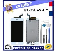ECRAN IPHONE 6S LCD BLANC 4.7 + VITRE TACTILE CHASSIS (Envoie sous 24H de FR)