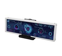 Écran IPS 8, 8 Pouces, 1920 X 480 360 ° Rotatif À L'Infini, Moniteur de Température D'Ordinateur À Intensité Variable, Boîtier en Aluminium Blanc 60 Hz CPU GPU SSD Moniteur de Données pour Linux