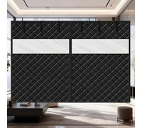 Écran Isolant pour Porte de Garage, Kit Magnétique Coupe-Vent et Anti-Froid en Oxford Imperméable, Couverture de Porte Isolant Coton pour L'Hiver, Facile À Installer(Blacks,W360xH198CM)